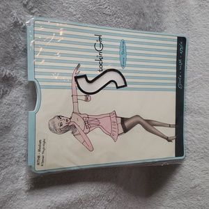 Stockin Girl White Lace Top NWT Thigh High Pantyhose Medium